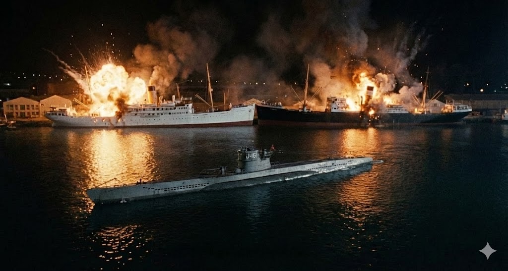 Sombras no Paraíso: A Noite de Terror do U-161 em Santa Lúcia